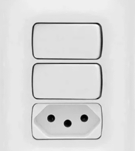 São Luís Elétrico - 1 Interruptor Simples + 1 Interruptor Paralelo + Tomada Pial Zeffia